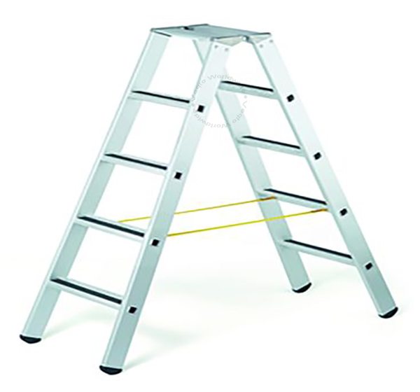 Riveted-Stepladder-with-Treads- Double-Sided-Access
